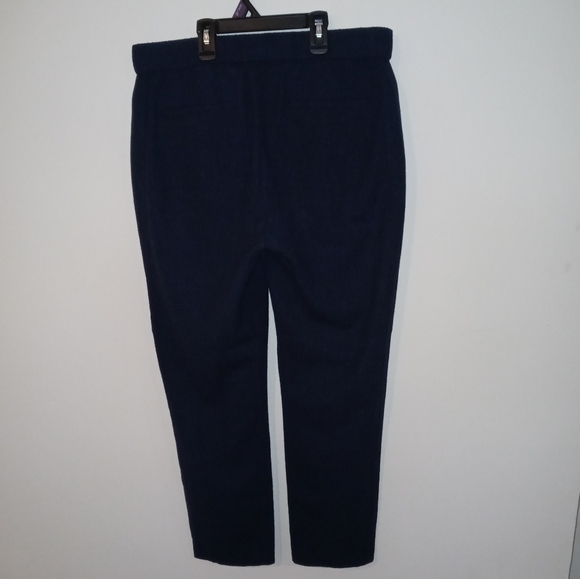 Theory Navy Blue Straight Leg Pull-On Pants - Picture 3 of 3